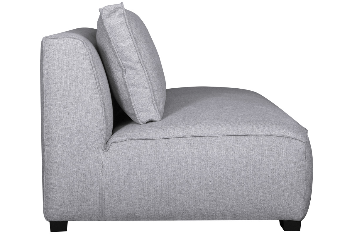 Design-Doppelsofa aus hellgrauem Stoff PLURIEL