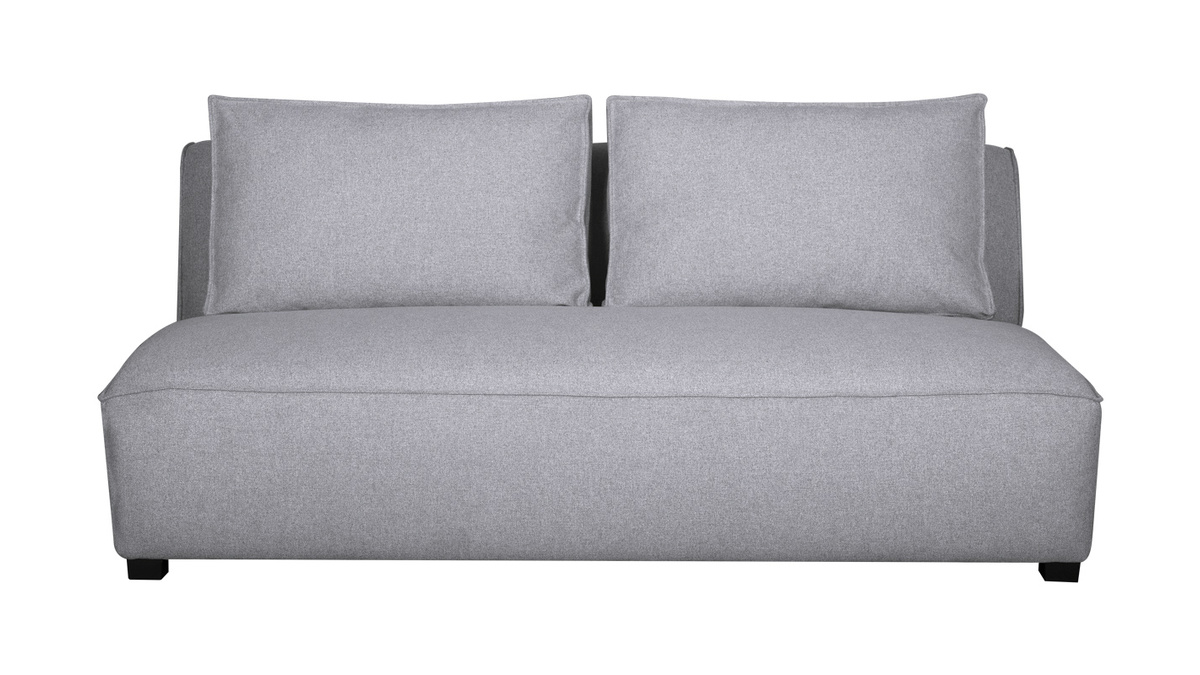 Design-Doppelsofa aus hellgrauem Stoff PLURIEL