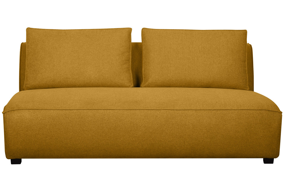 Design-Doppelsofa aus kumingelbem Stoff PLURIEL