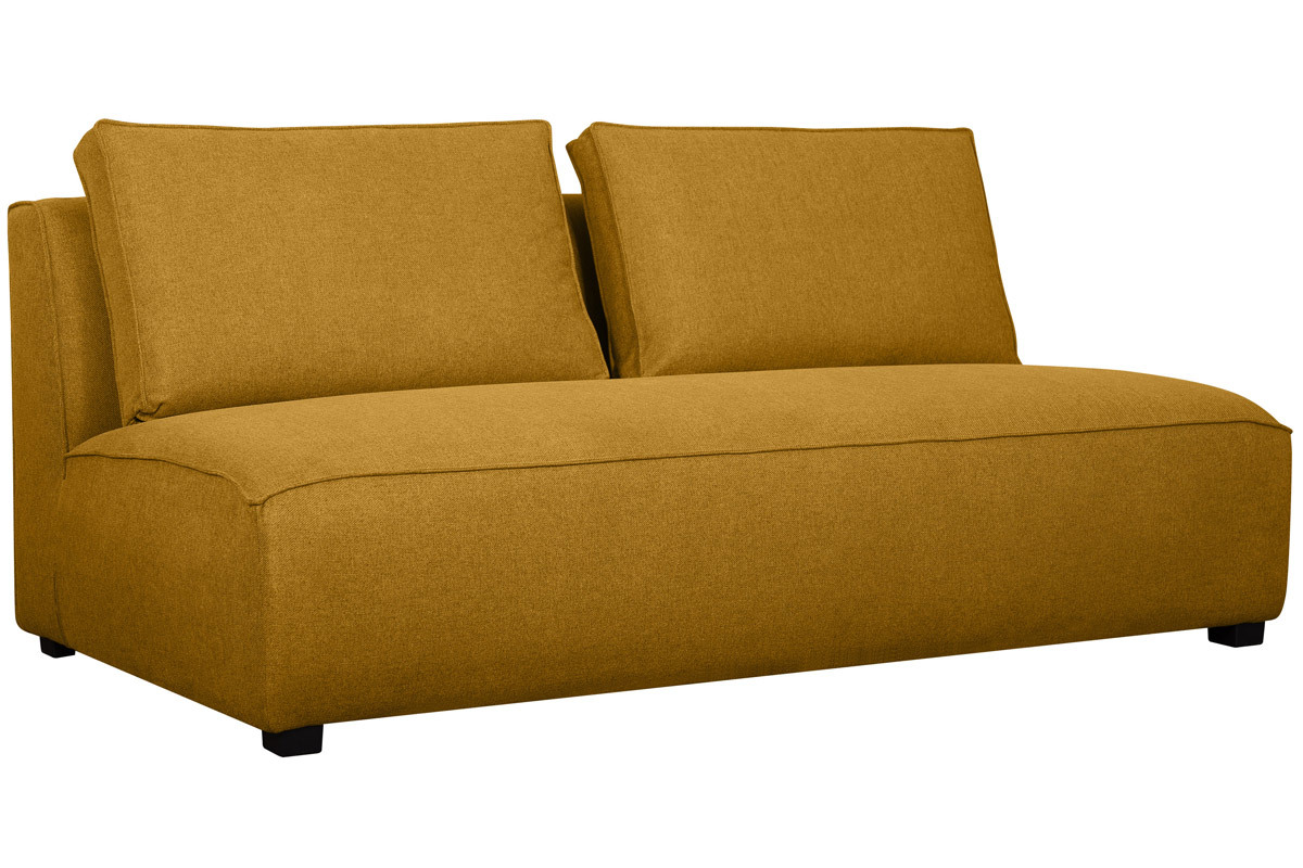 Design-Doppelsofa aus kumingelbem Stoff PLURIEL