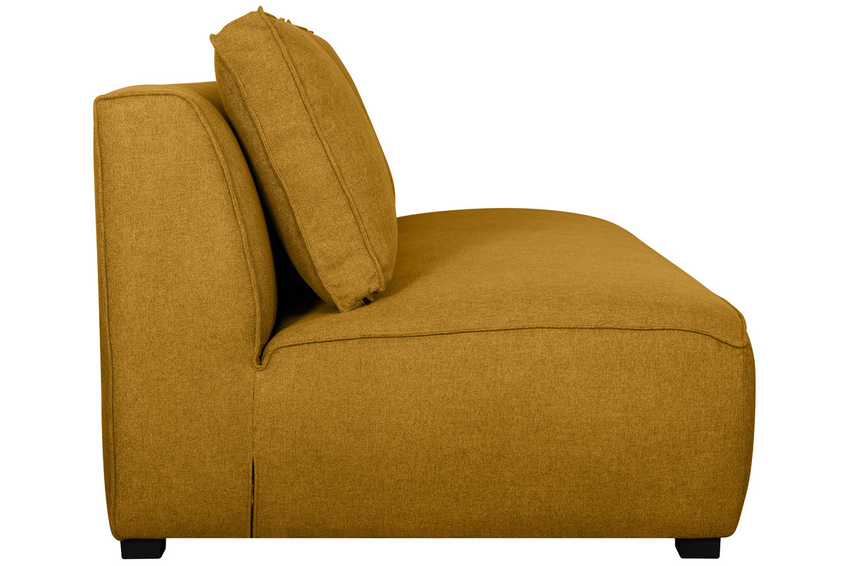 Design-Doppelsofa aus kumingelbem Stoff PLURIEL