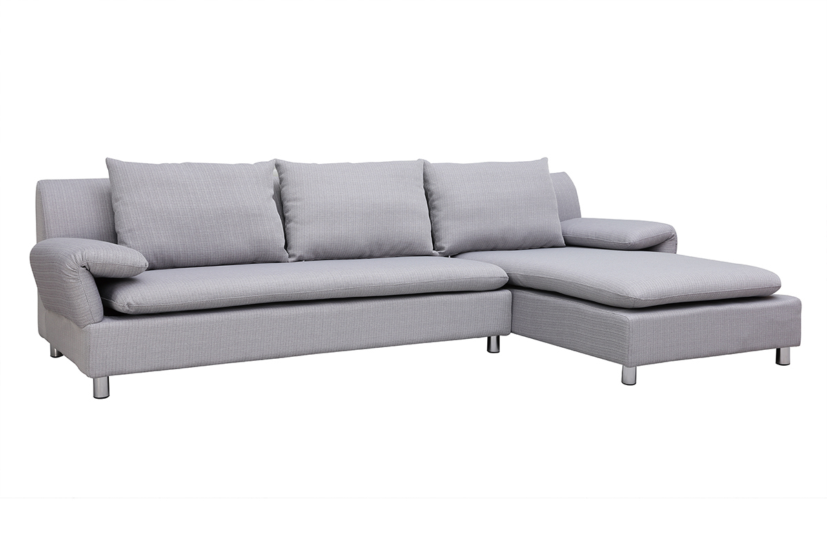 Design-Ecksofa umkehrbar BRASILIA Hellgrau