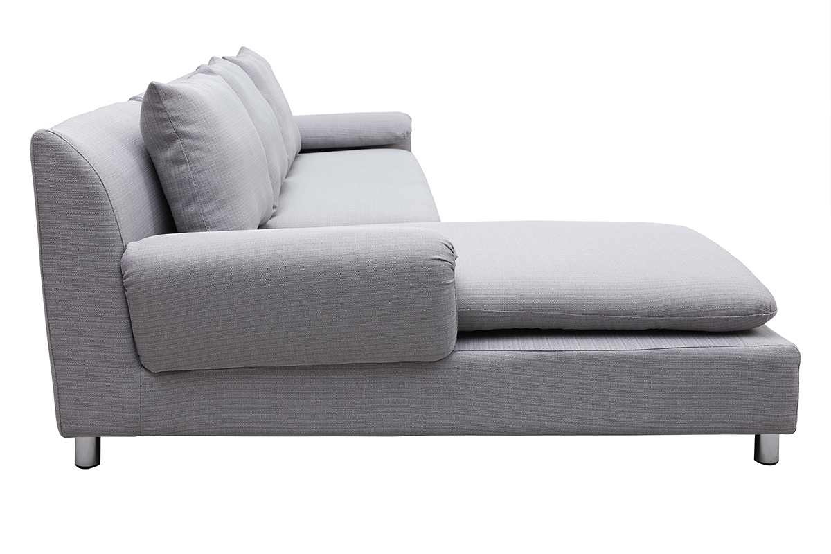 Design-Ecksofa umkehrbar BRASILIA Hellgrau