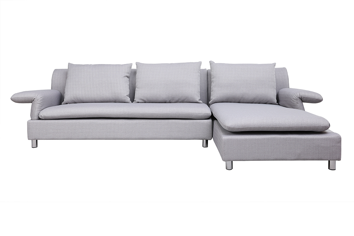 Design-Ecksofa umkehrbar BRASILIA Hellgrau