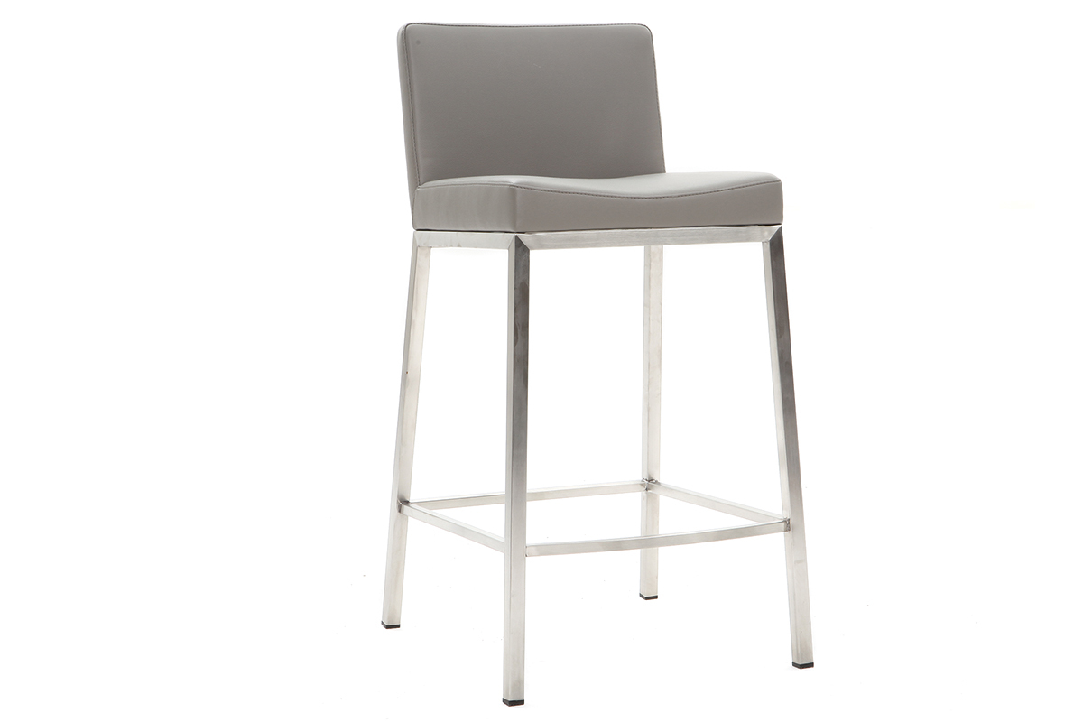 Design-Hocker 66 cm Grau 2er-Set EPSILON