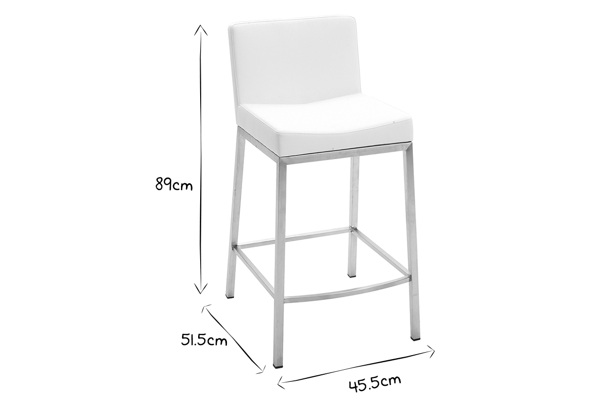 Design-Hocker 66 cm Grau 2er-Set EPSILON