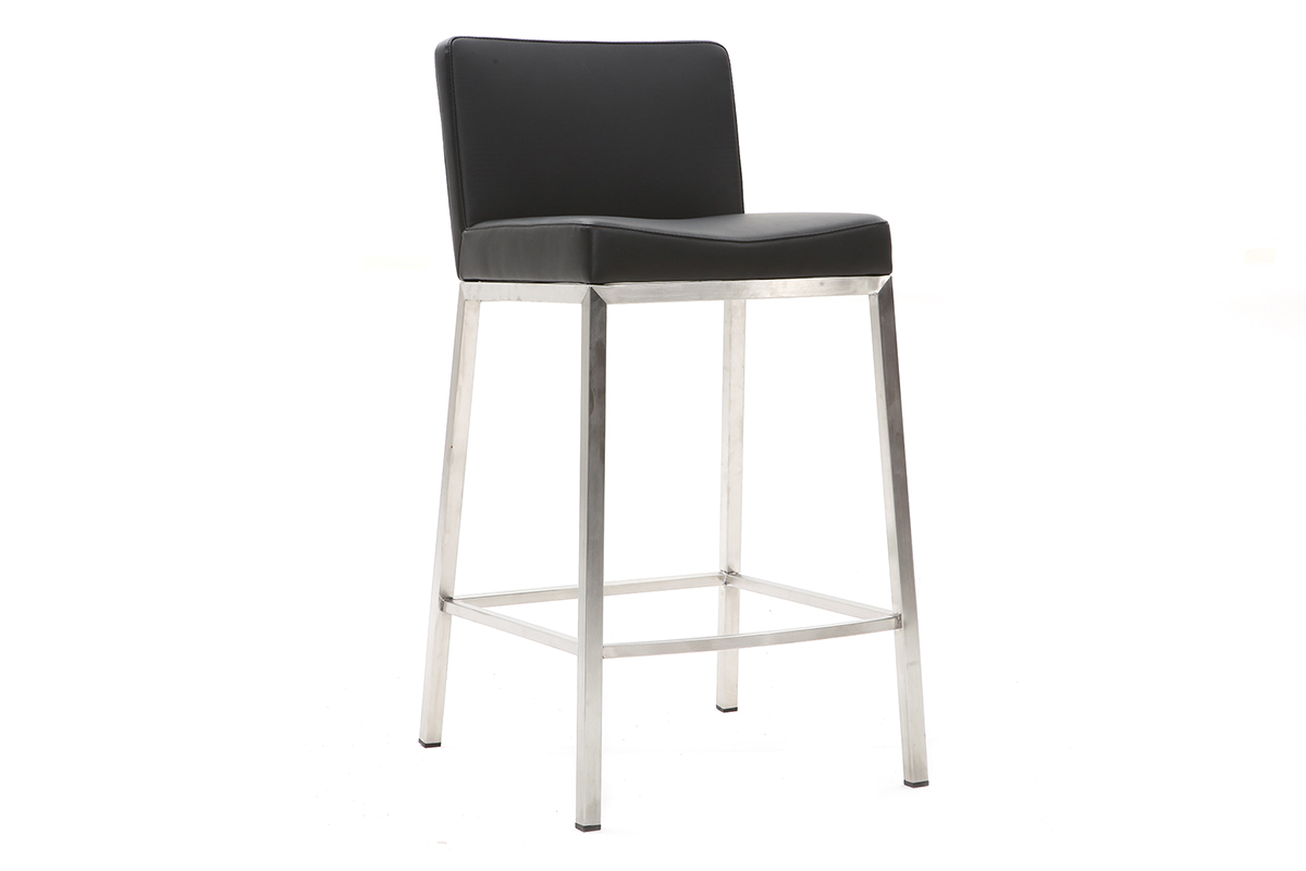 Design-Hocker 66 cm Schwarz 2er-Set EPSILON