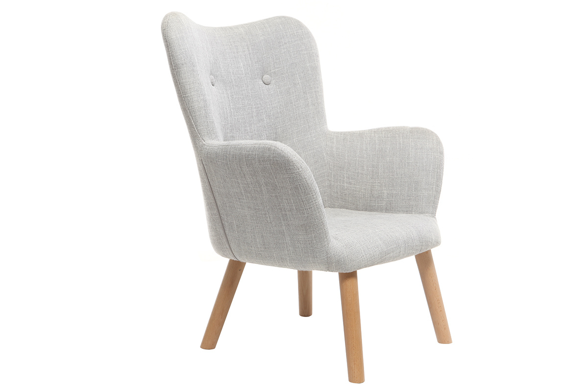 Design-Kindersessel Hellgrau BABY BRISTOL