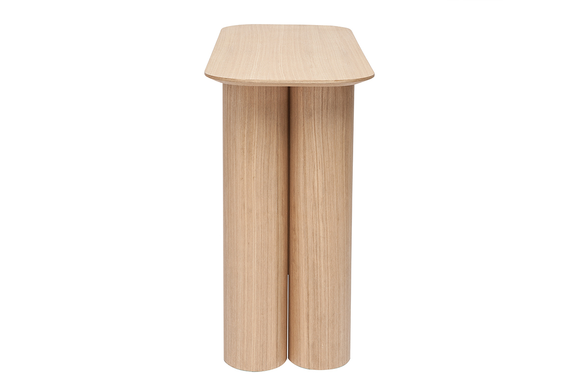 Design-Konsole aus hellem Holz B100 cm FOLEEN