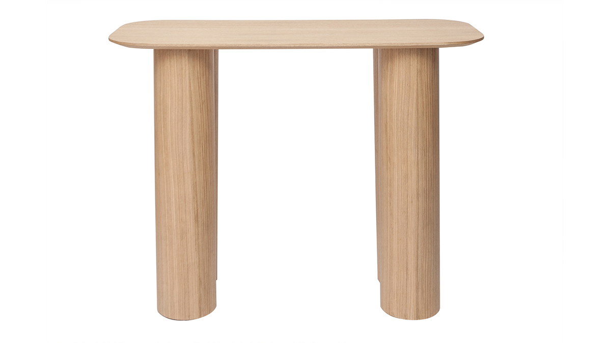 Design-Konsole aus hellem Holz B100 cm FOLEEN