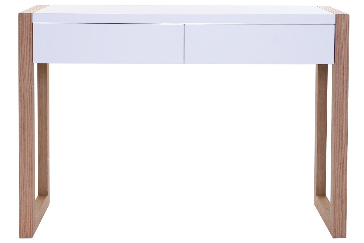 Design-Konsole Wei und Eiche L120 cm ARMEL