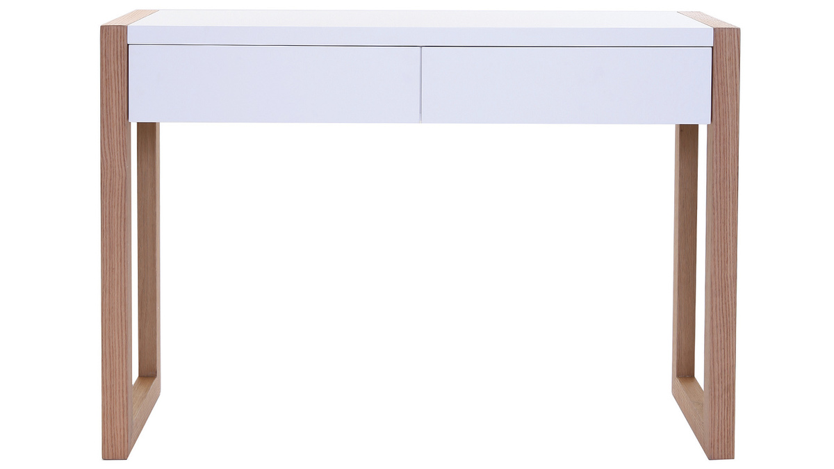 Design-Konsole Wei und Eiche L120 cm ARMEL