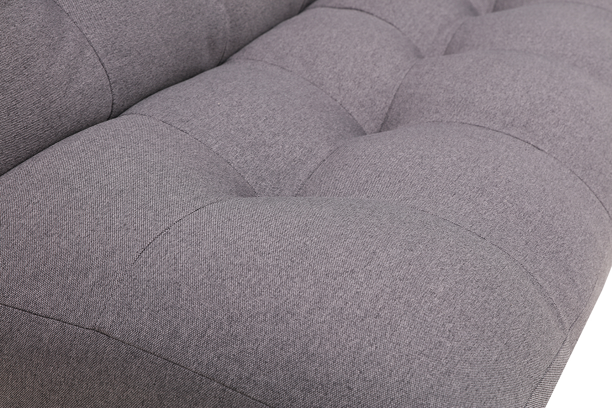 Design-Schlafsofa skandinavisch Dunkelgrau und Eiche YUMI