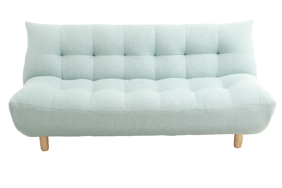 Design-Schlafsofa skandinavisch Grn und Eiche YUMI