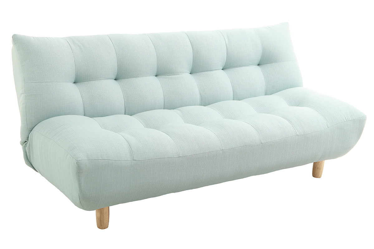 Design-Schlafsofa skandinavisch Grn und Eiche YUMI