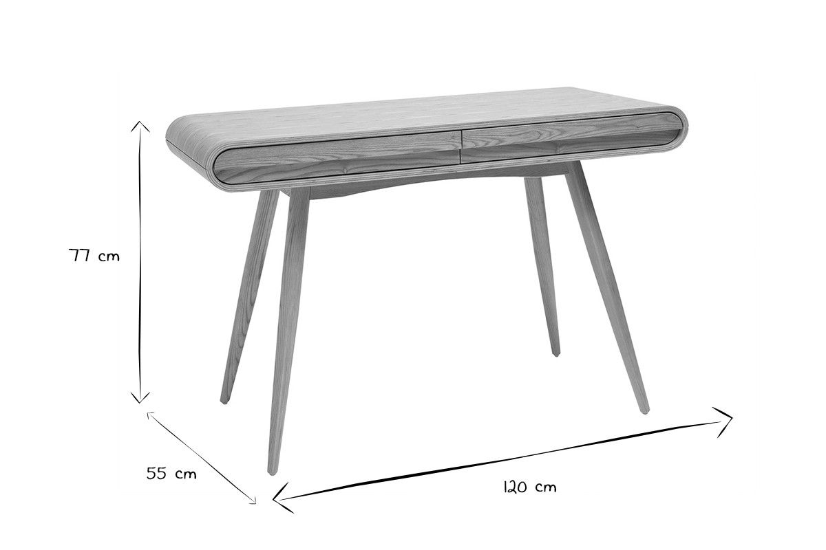 Design-Schreibtisch Esche - BJORG