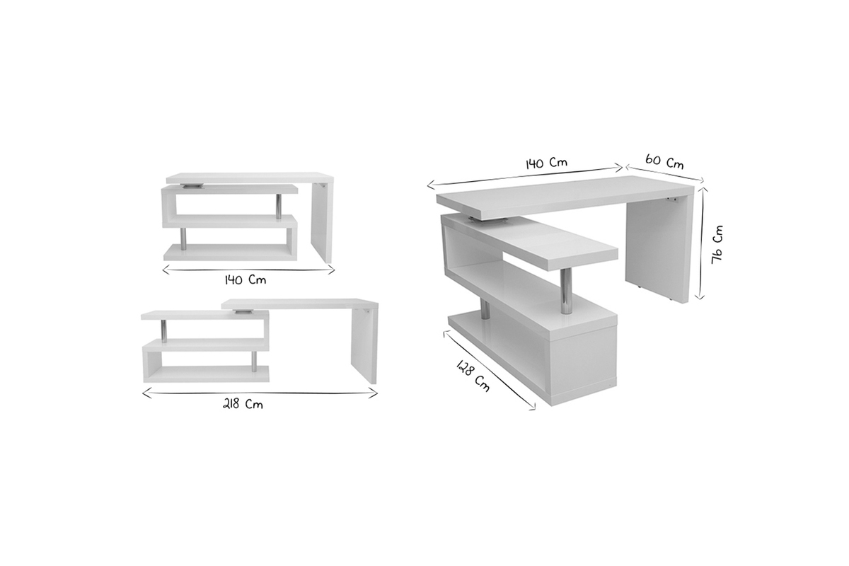 Design-Schreibtisch Holz verstellbar MAX