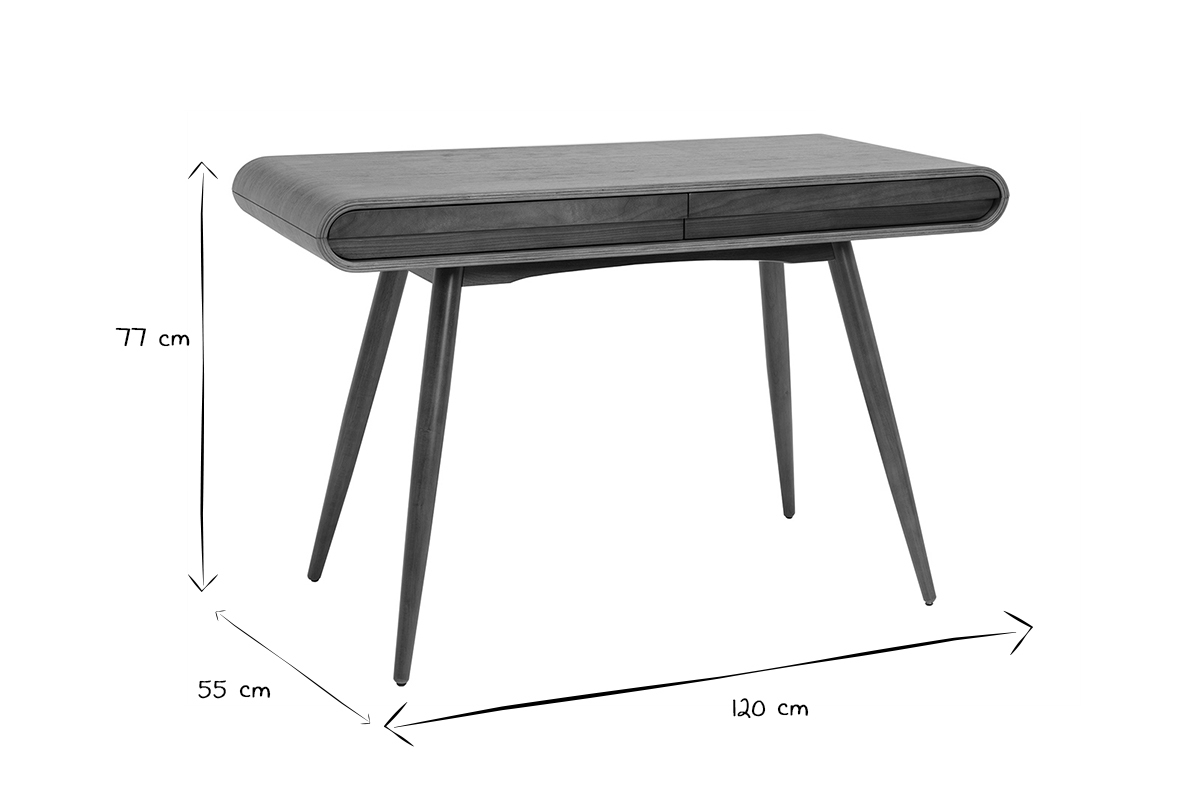 Design-Schreibtisch Nussbaum - BJORG