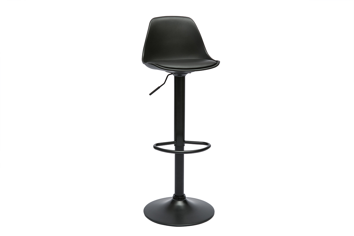 Design schwarze Barhocker (2er Set) STEEVY