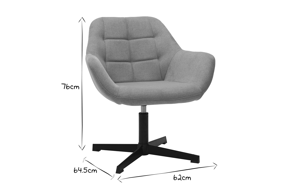 Design-Sessel Stoff mit Samteffekt in Senfgelb und schwarzem Metall DARWIN