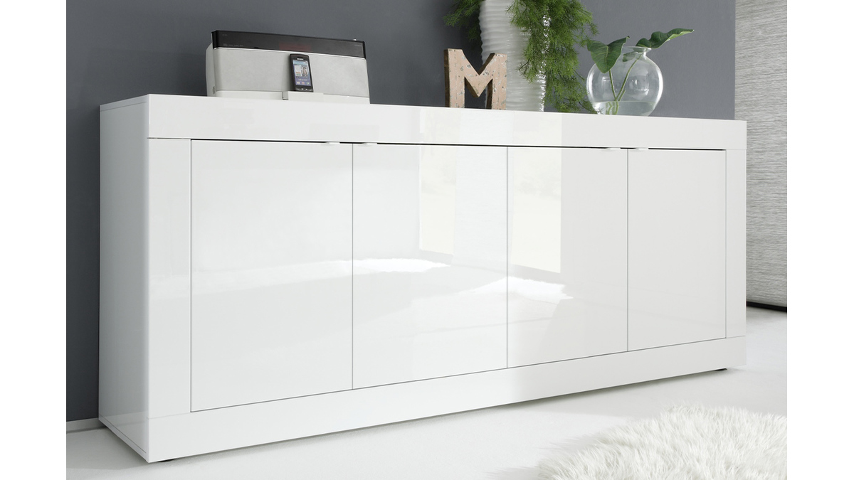 Design-Sideboard brillantwei mit 4 Tren L207 cm LATTE