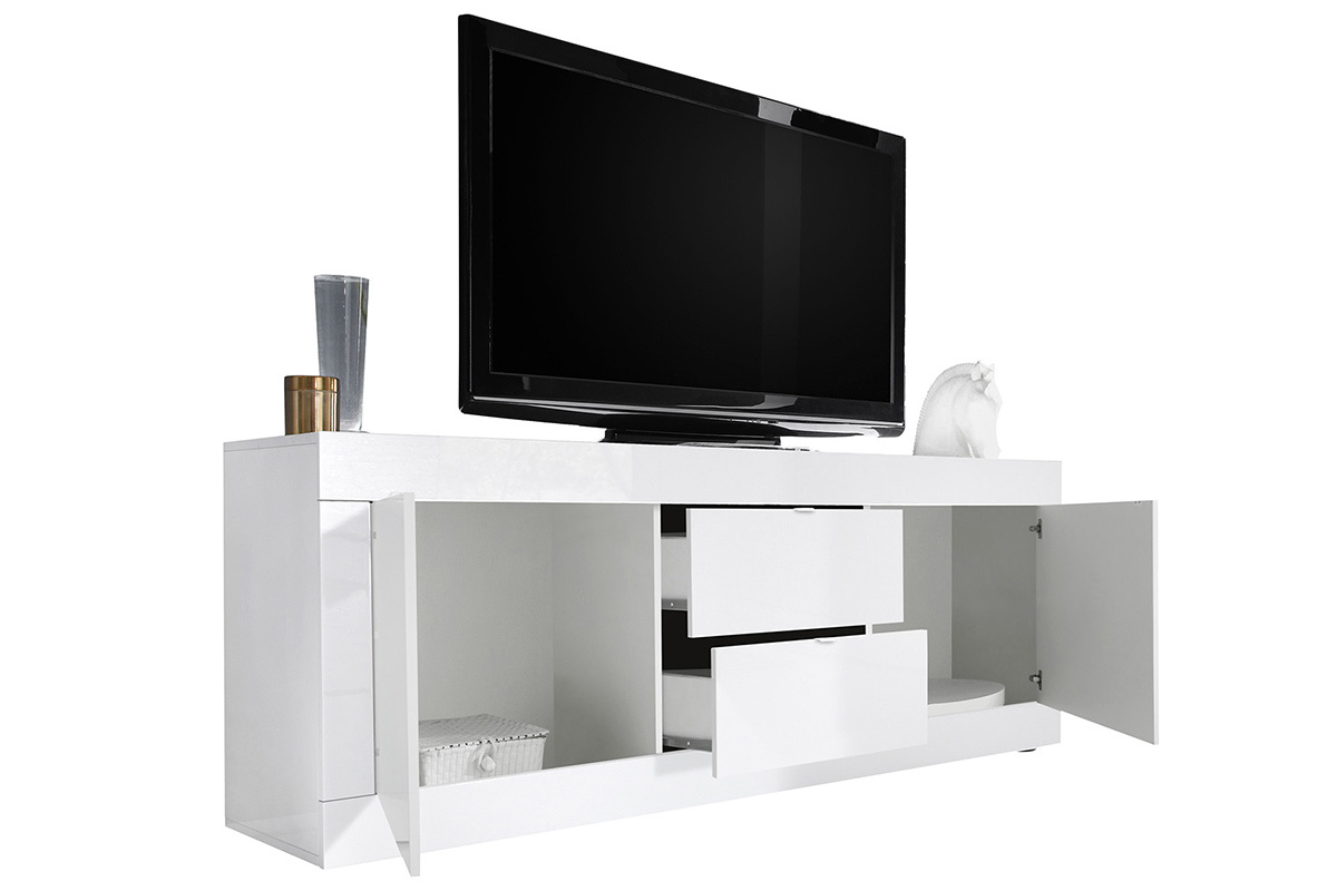 Design-Sideboard brillantwei mit Schubfchern L210 cm LATTE