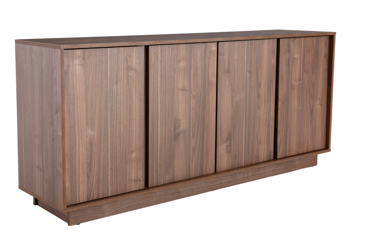 Design-Sideboard glnzend Walnussoptik L180 cm COMO