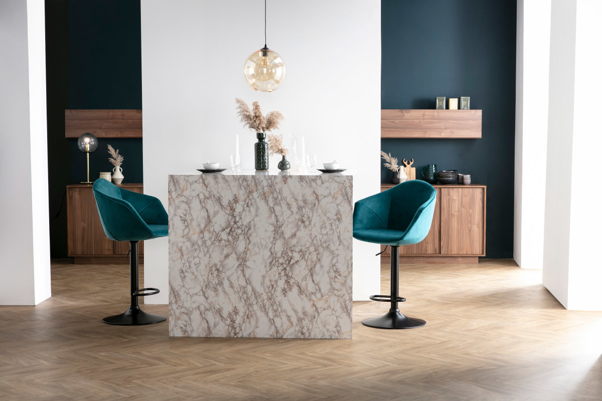 Design-Sideboard glnzend Walnussoptik L180 cm COMO