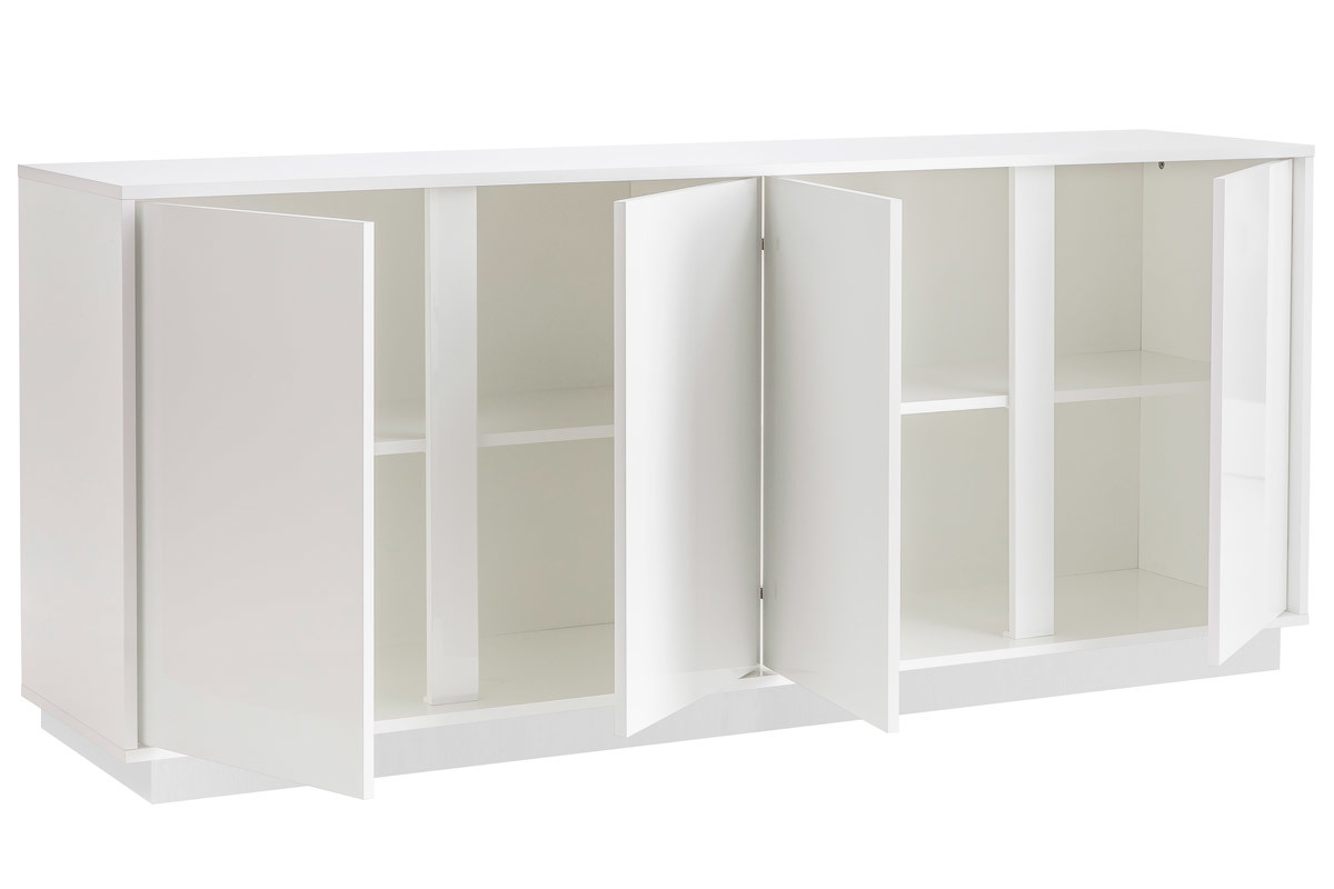 Design-Sideboard glnzend wei lackiert L180 cm COMO