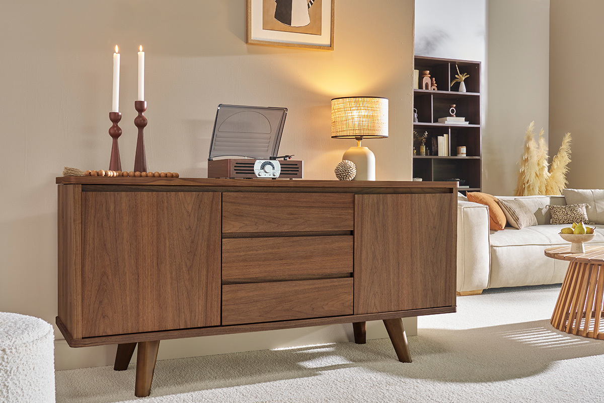 Design-Sideboard Nussbaum FIFTIES