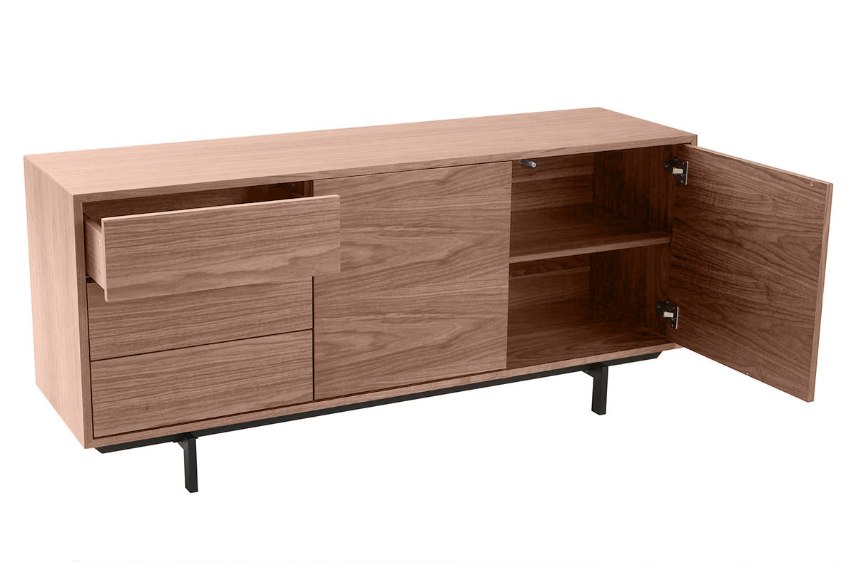 Design-Sideboard Vintage 160 cm Nussbaum MANNY