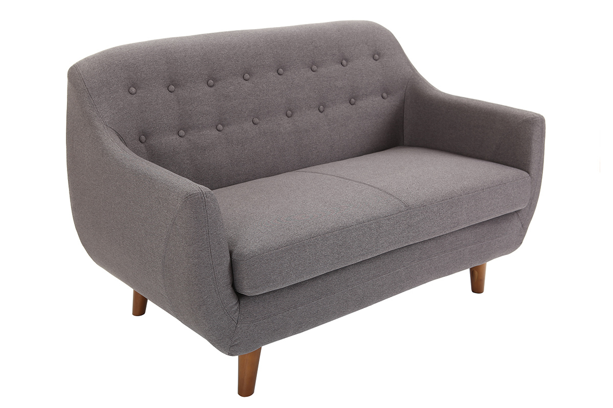 Design-Sofa 2 Pltze Anthrazitgrau YNOK