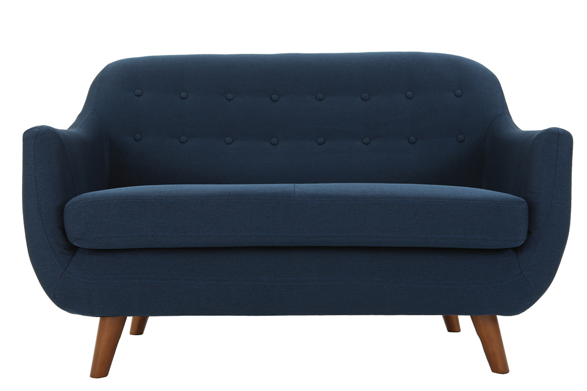 Design-Sofa 2 Pltze Blau YNOK