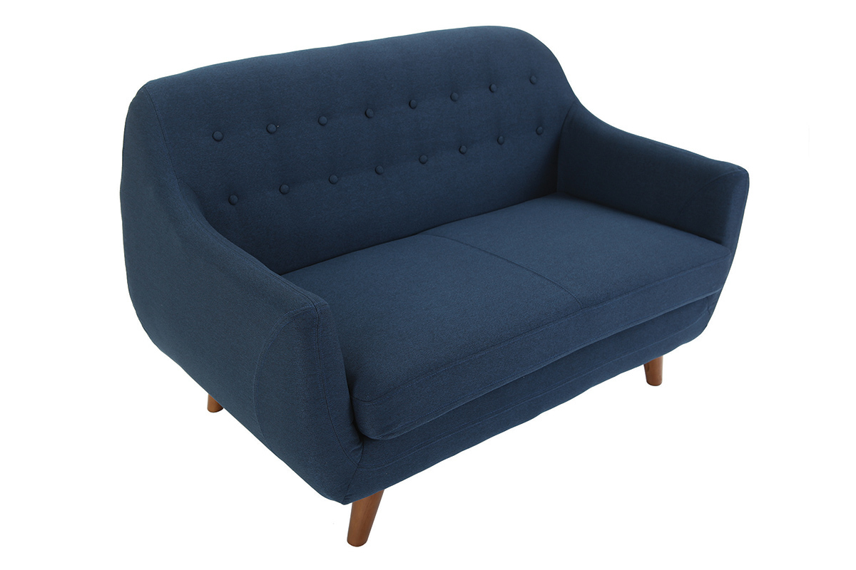 Design-Sofa 2 Pltze Blau YNOK