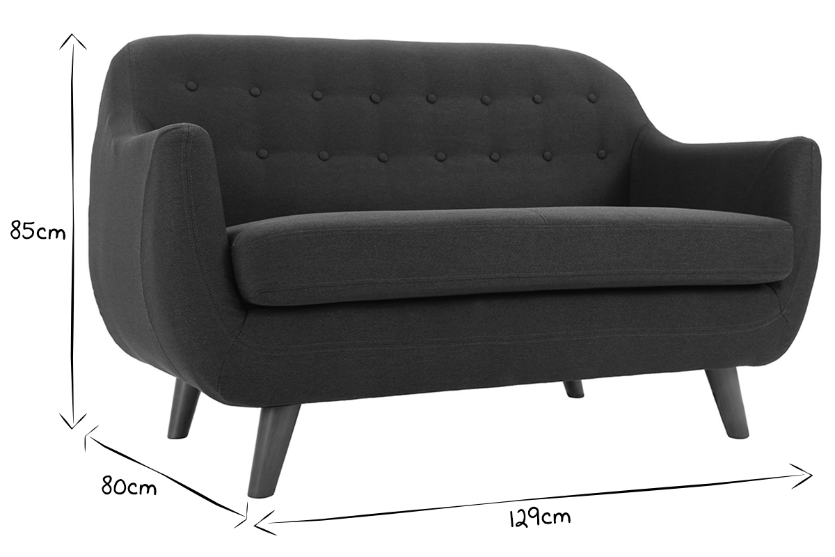 Design-Sofa 2 Pltze Blau YNOK