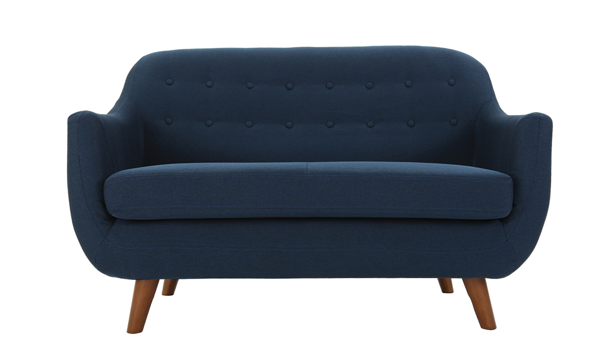 Design-Sofa 2 Pltze Blau YNOK