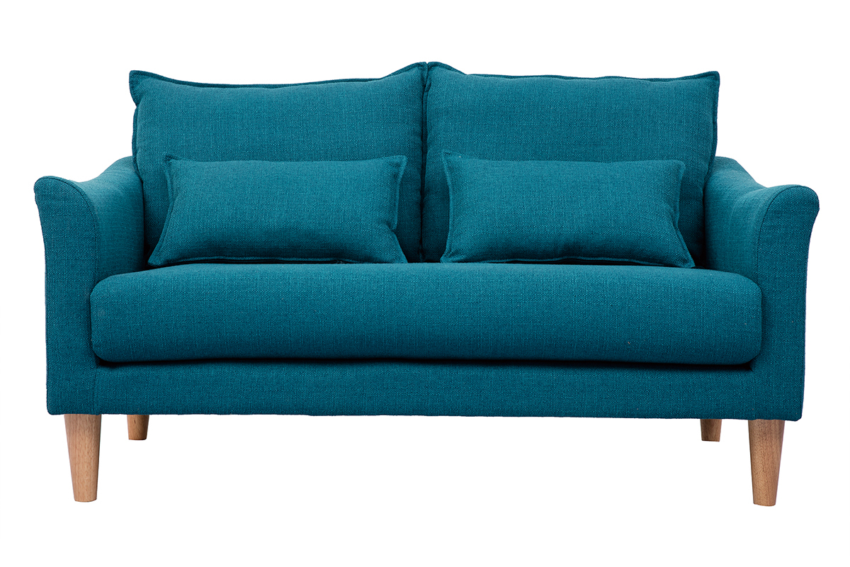 Design-Sofa 2 Pltze Entenblau KATE