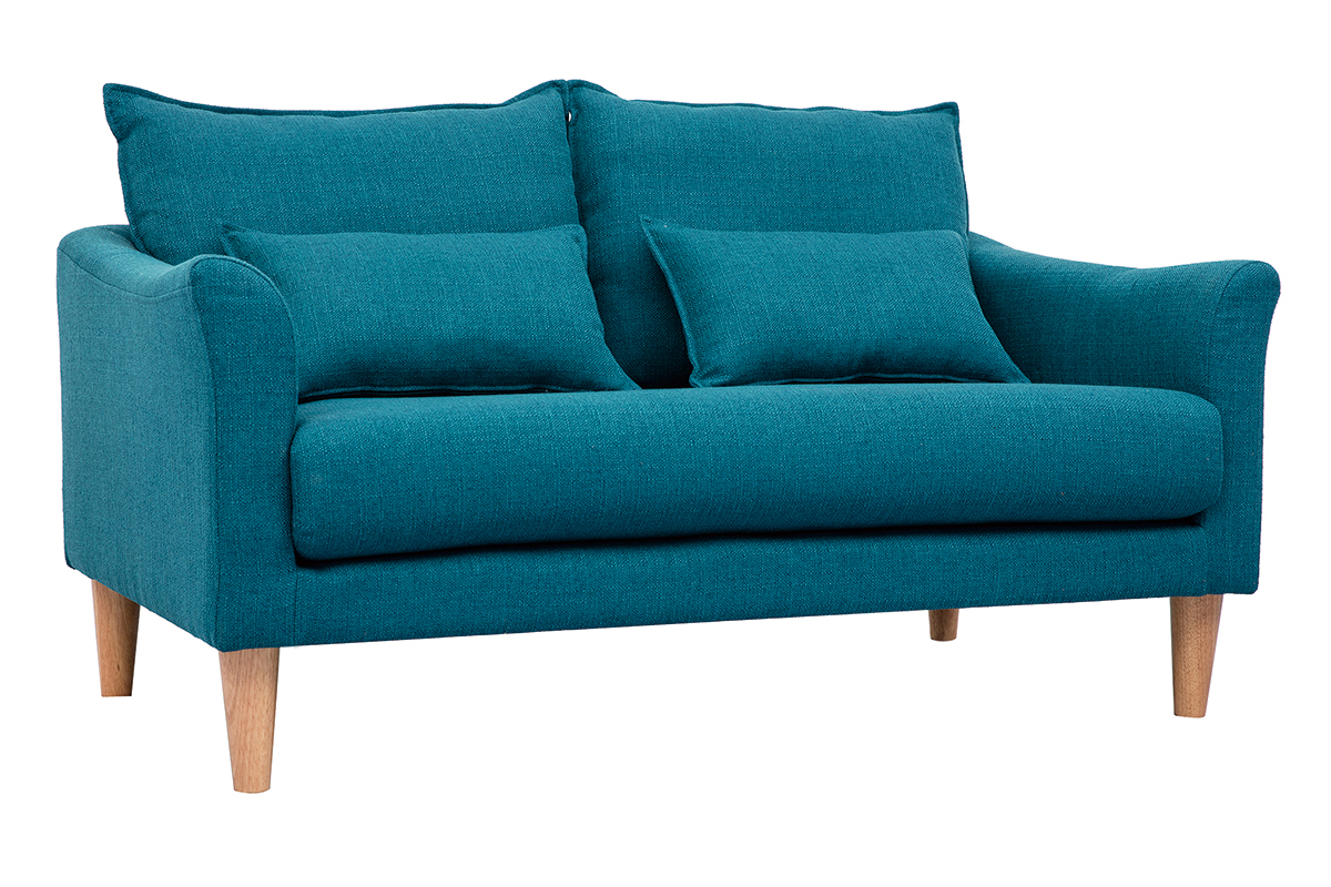 Design-Sofa 2 Pltze Entenblau KATE