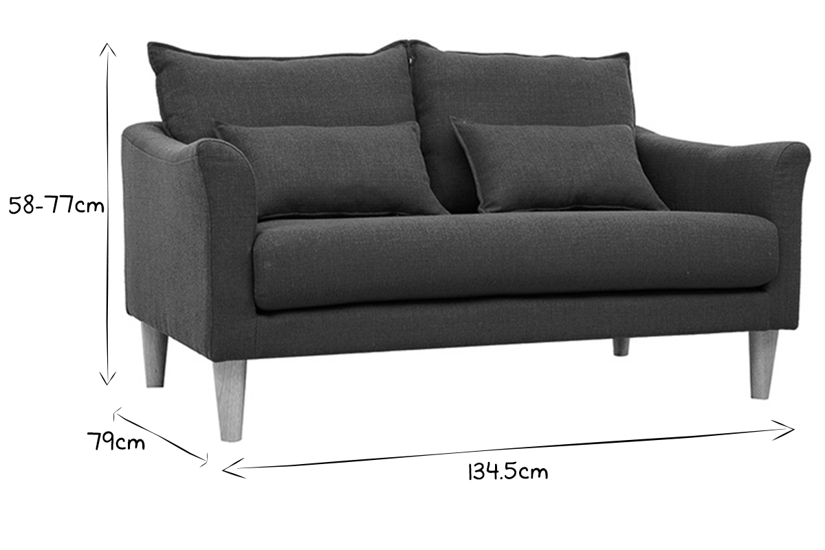 Design-Sofa 2 Pltze Entenblau KATE