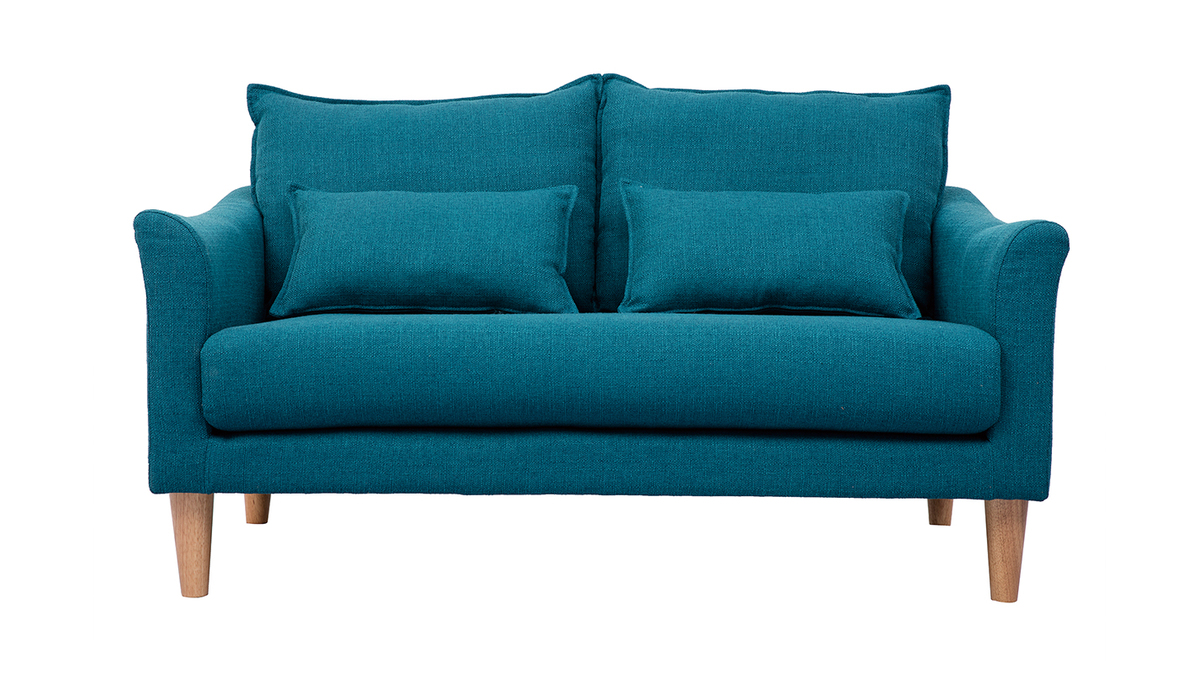 Design-Sofa 2 Pltze Entenblau KATE