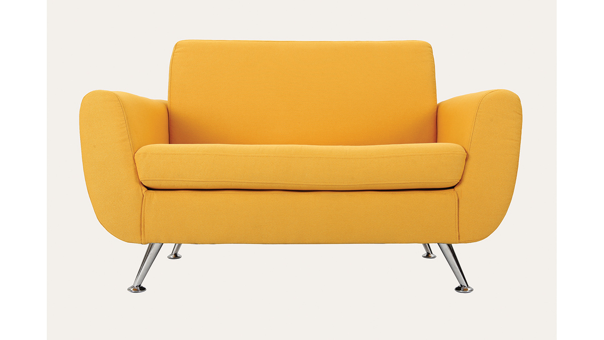 Design-Sofa 2 Pltze Gelb PURE