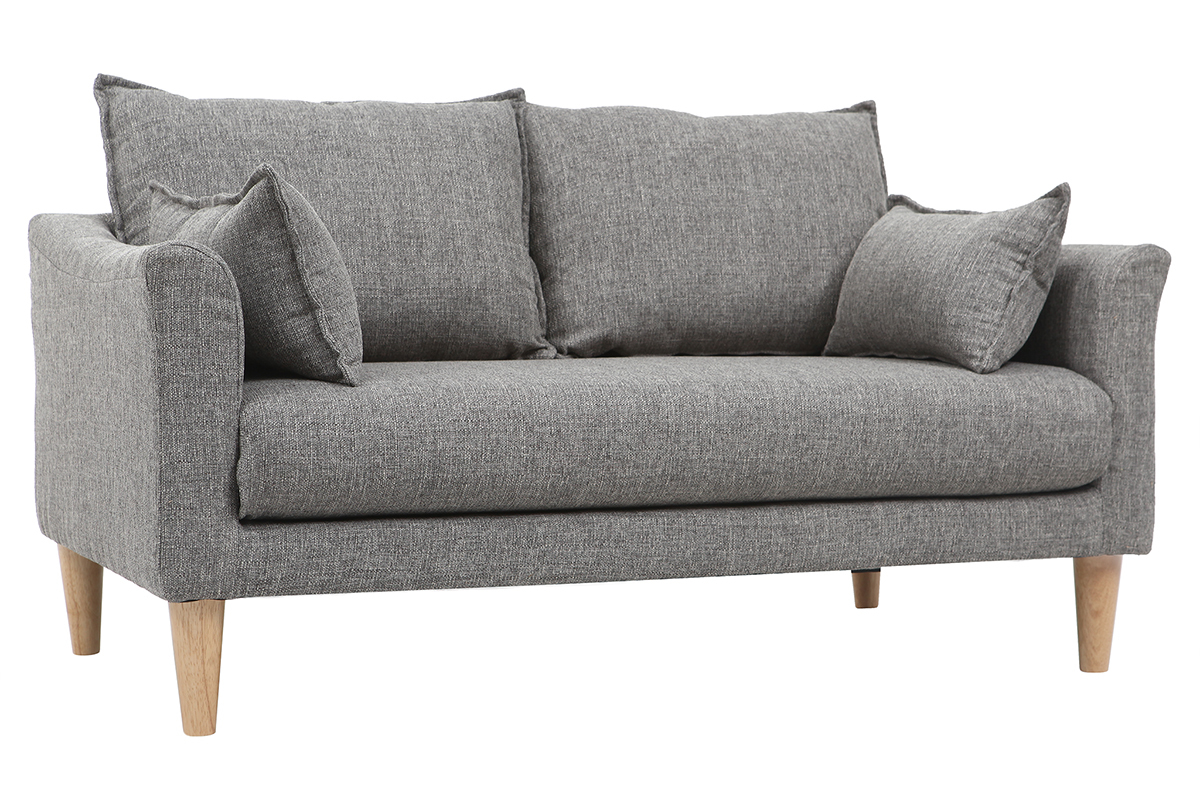 Design-Sofa 2 Pltze Grau KATE