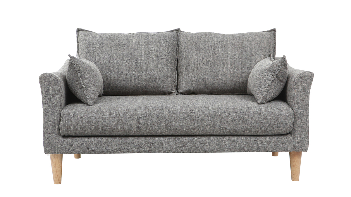 Design-Sofa 2 Pltze Grau KATE