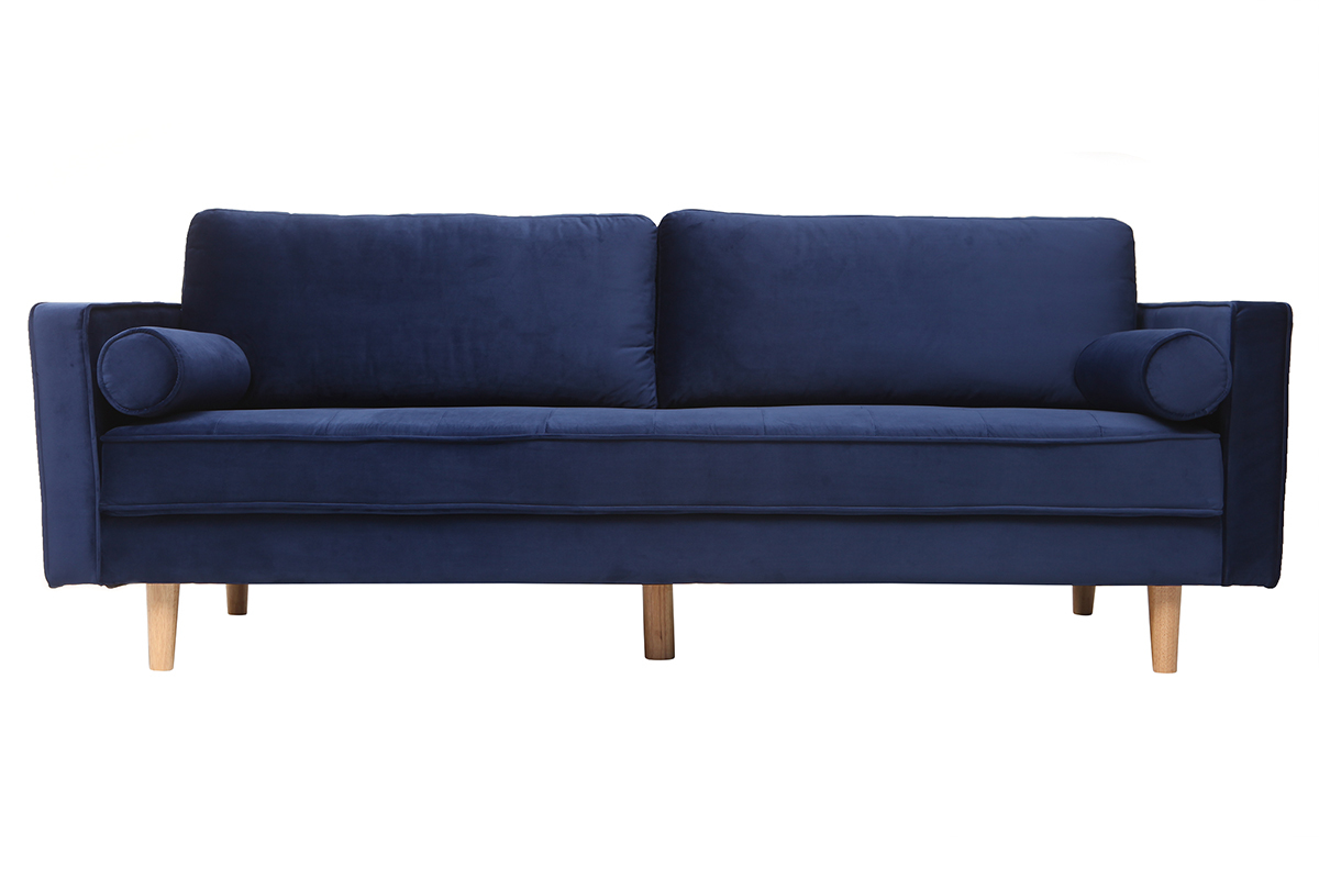 Design-Sofa - 3-4 Pltze - Samt Nachtblau - IMPERIAL