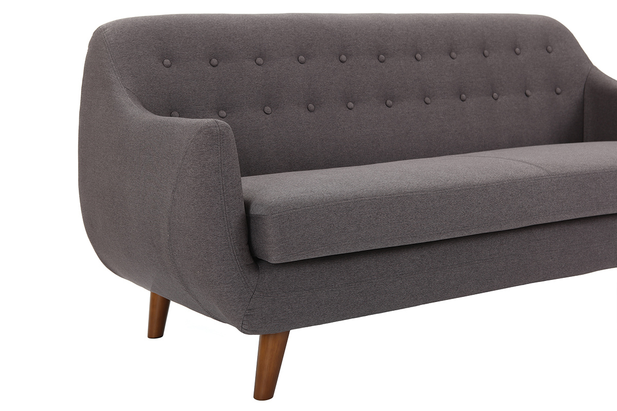 Design-Sofa 3 Pltze Anthrazitgrau YNOK