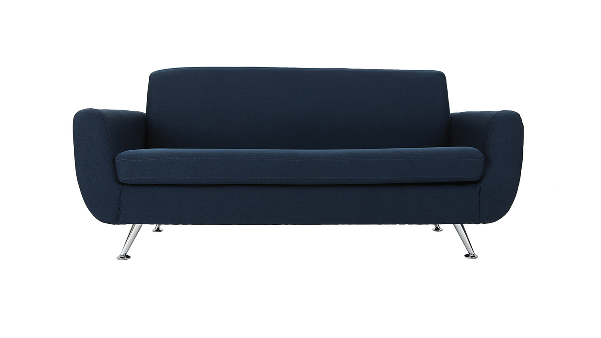 Design-Sofa 3 Pltze Blau PURE