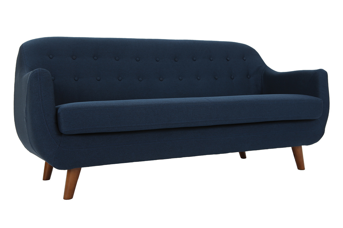 Design-Sofa 3 Pltze Blau YNOK