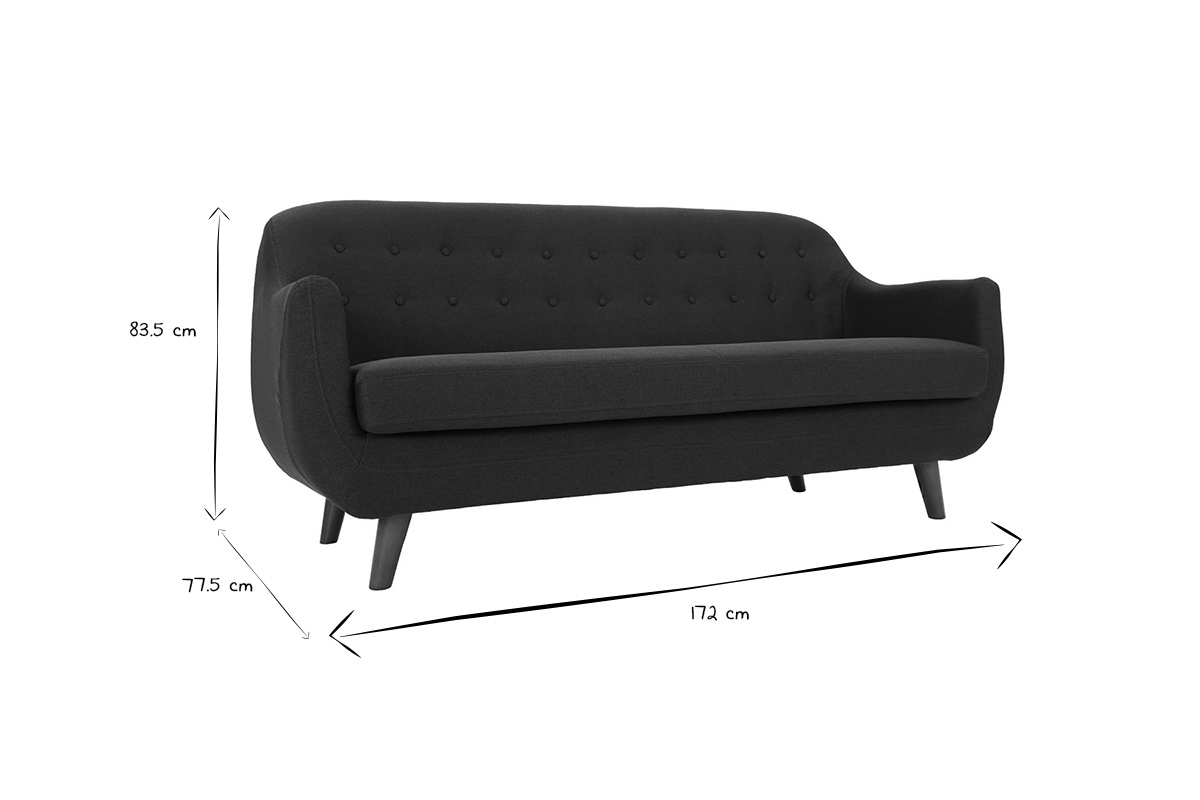 Design-Sofa 3 Pltze Blau YNOK