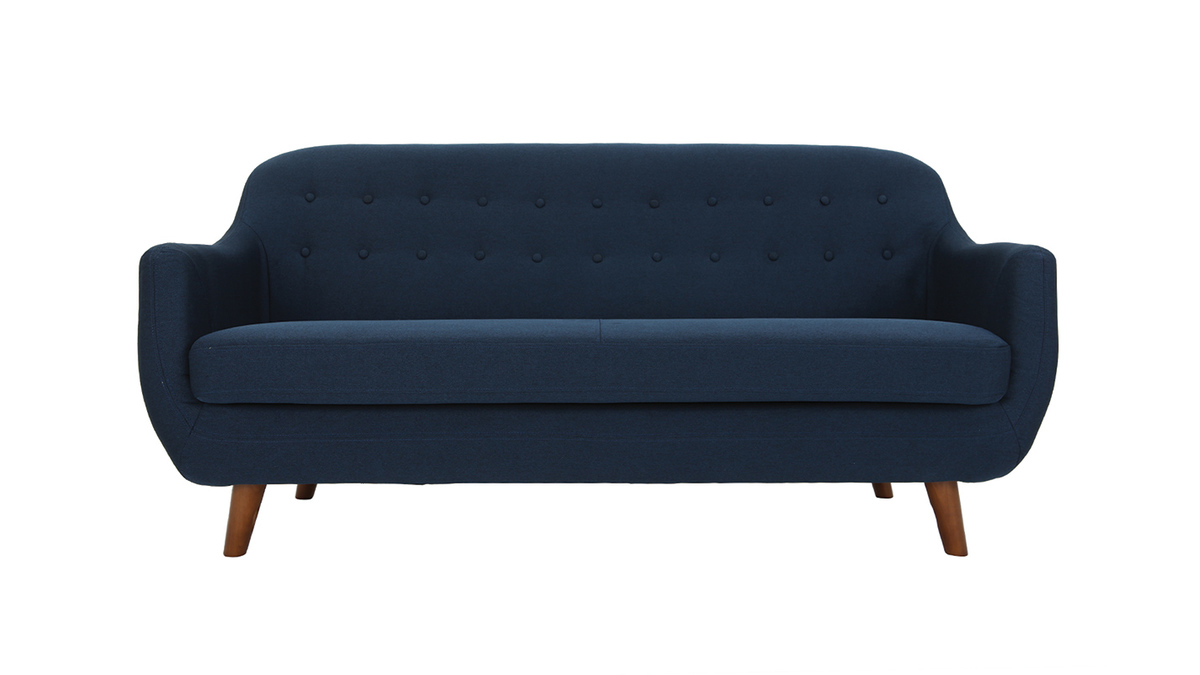 Design-Sofa 3 Pltze Blau YNOK