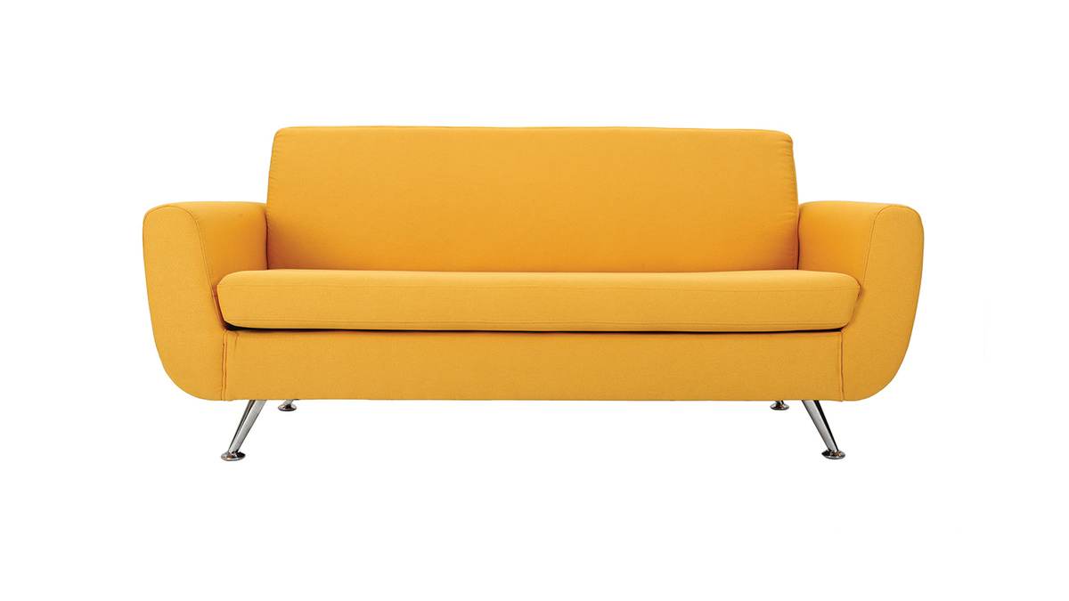 Design-Sofa 3 Pltze Gelb PURE